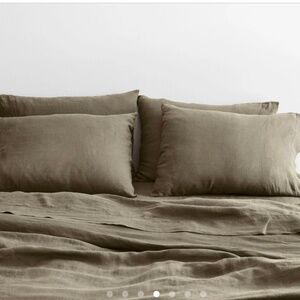 Citizenry Stonewashed Linen Bedding Bundle King Size, Olive